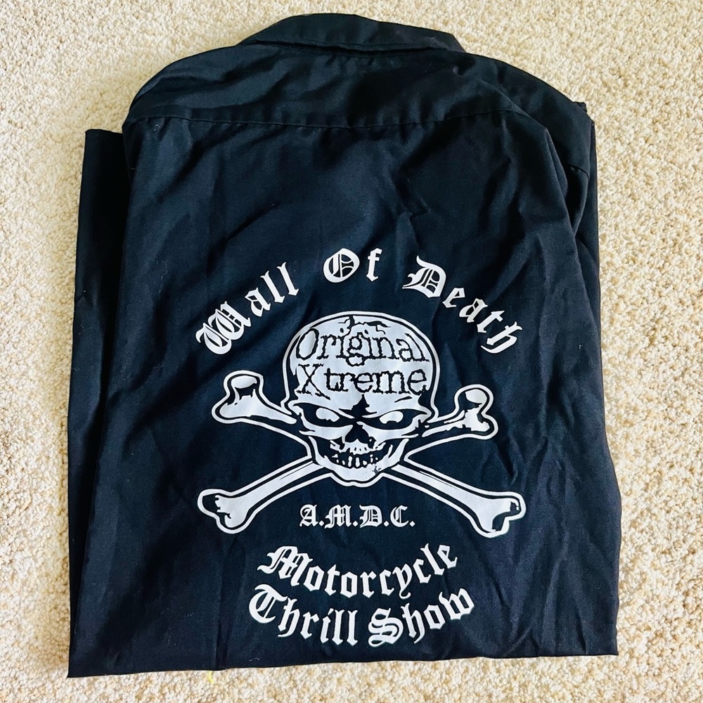 Dickies Wall of Death Motorcycle Thrill Show Button Down Shirt